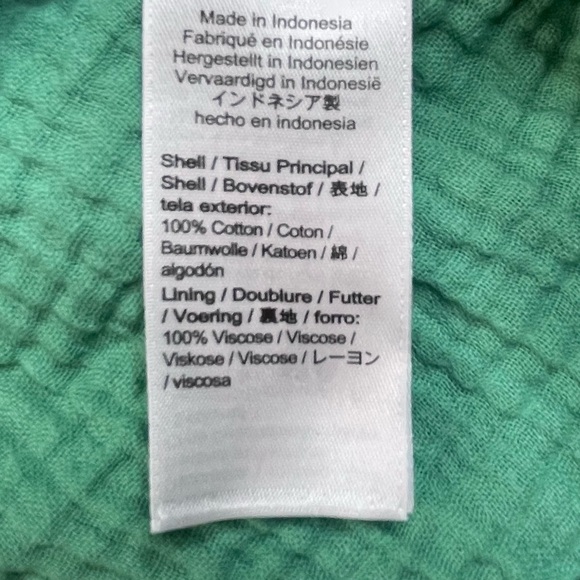 J Crew Women's Small Squareneck Soft Gauze Dress Green BG502 Smocked - Picture 8 of 11